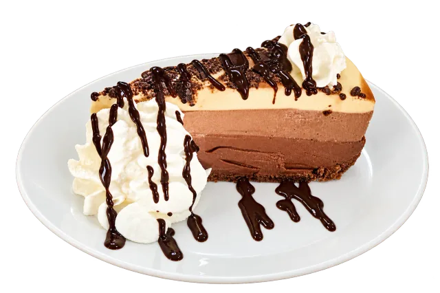 Tarta de tres chocolates fotografiada en New Chaplin